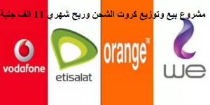 مشروع توزيع وبيع كروت الشحن